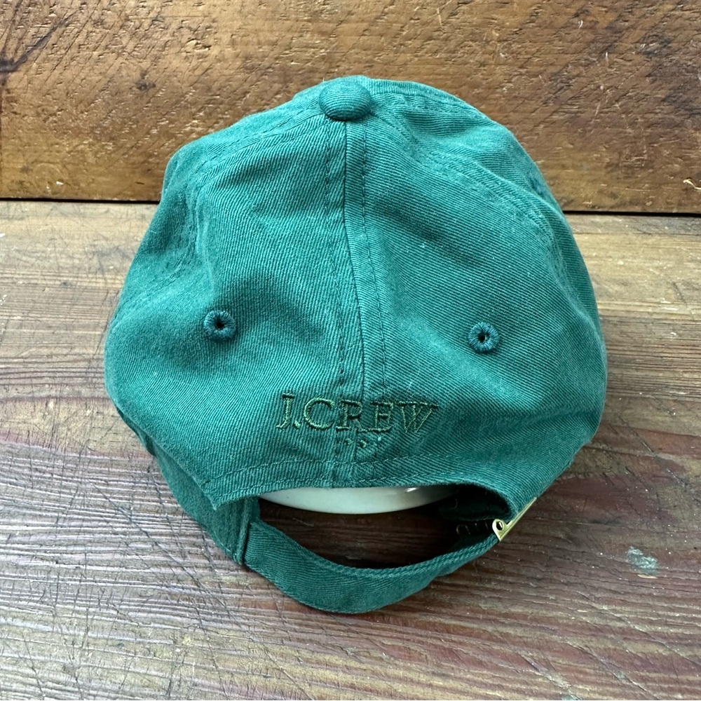 J.Crew Twill Hat Embroidered Beer Mug Hunter Green View 5